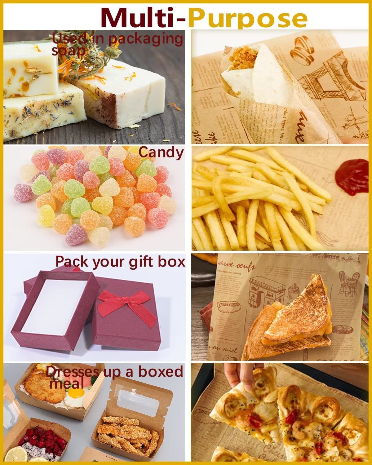Katbite uso-multi-proposito, ideal para envolver, hornear y packaging de regalos.