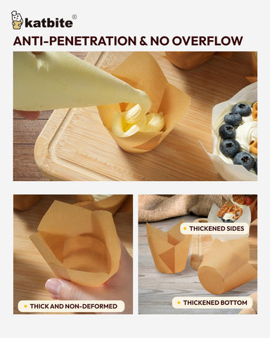 Katbite uso multipropósito: adecuado para cupcakes, muffins y cheesecakes.
