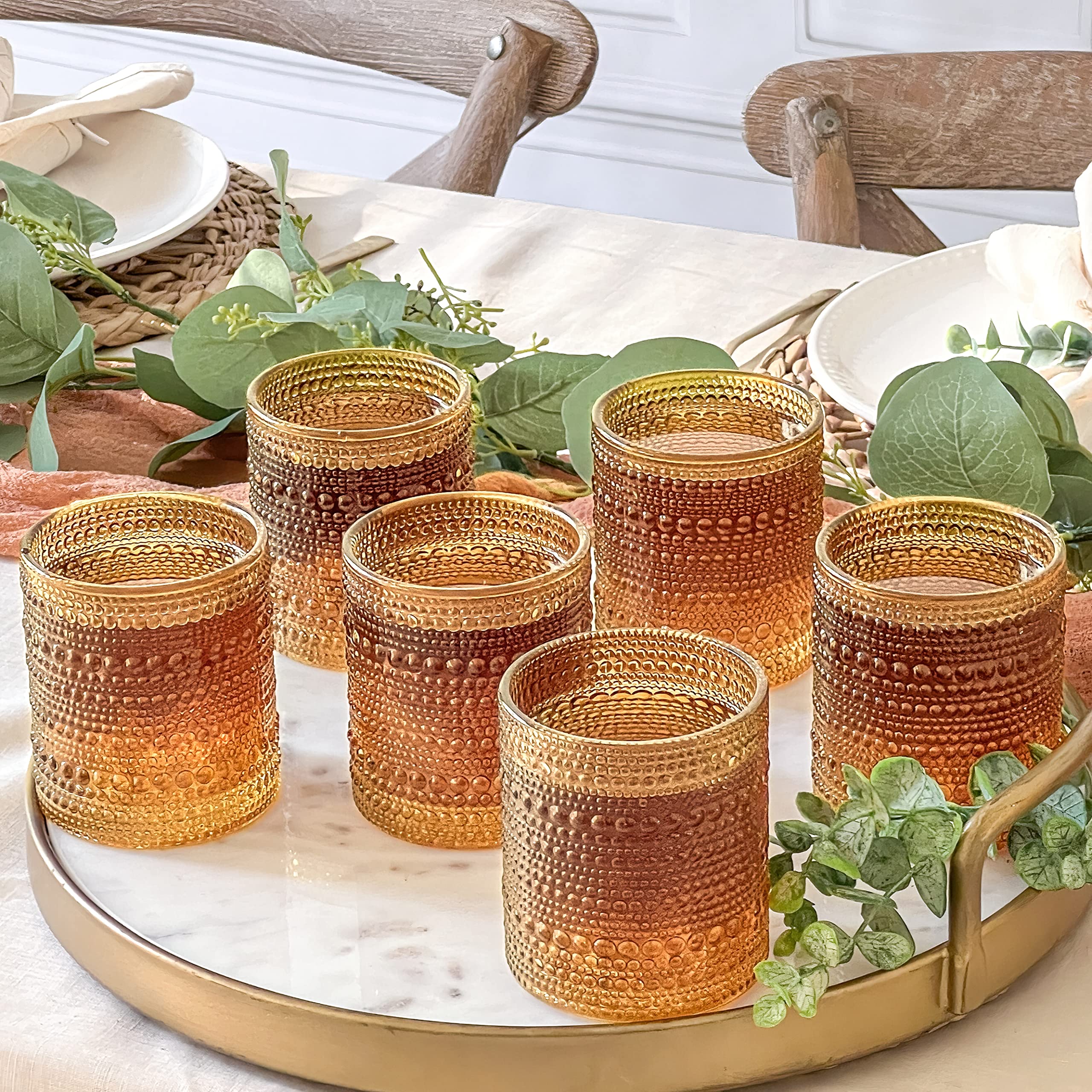 Vasos ámbar Kate Aspen para cocteles sin alcohol.