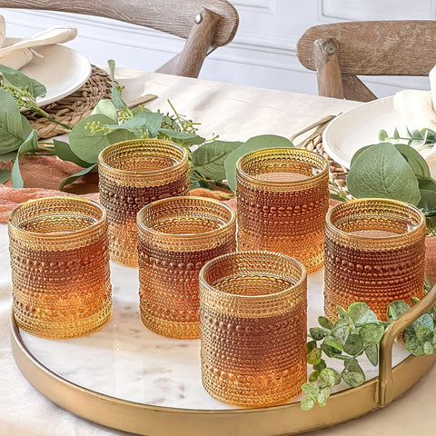 Vasos ámbar Kate Aspen para cocteles sin alcohol.
