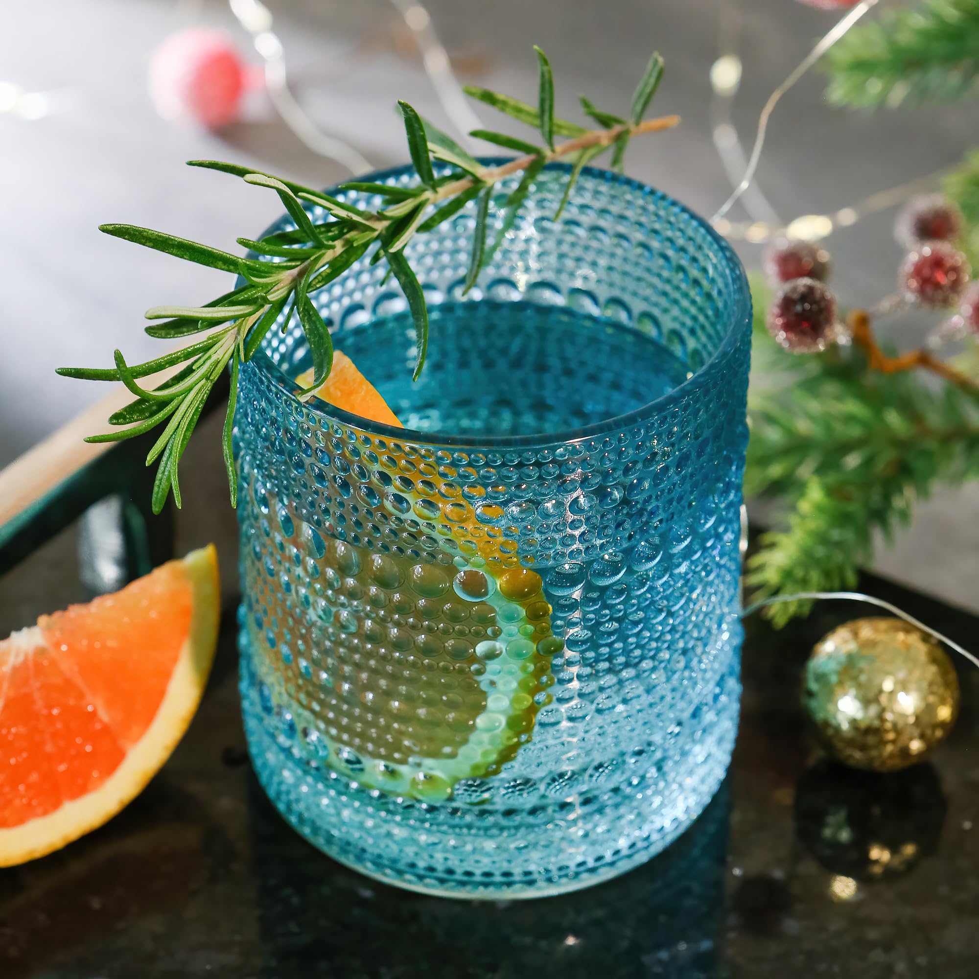 Vasos Kate Aspen para agua y jugos, vidrio claro y agradable al tacto