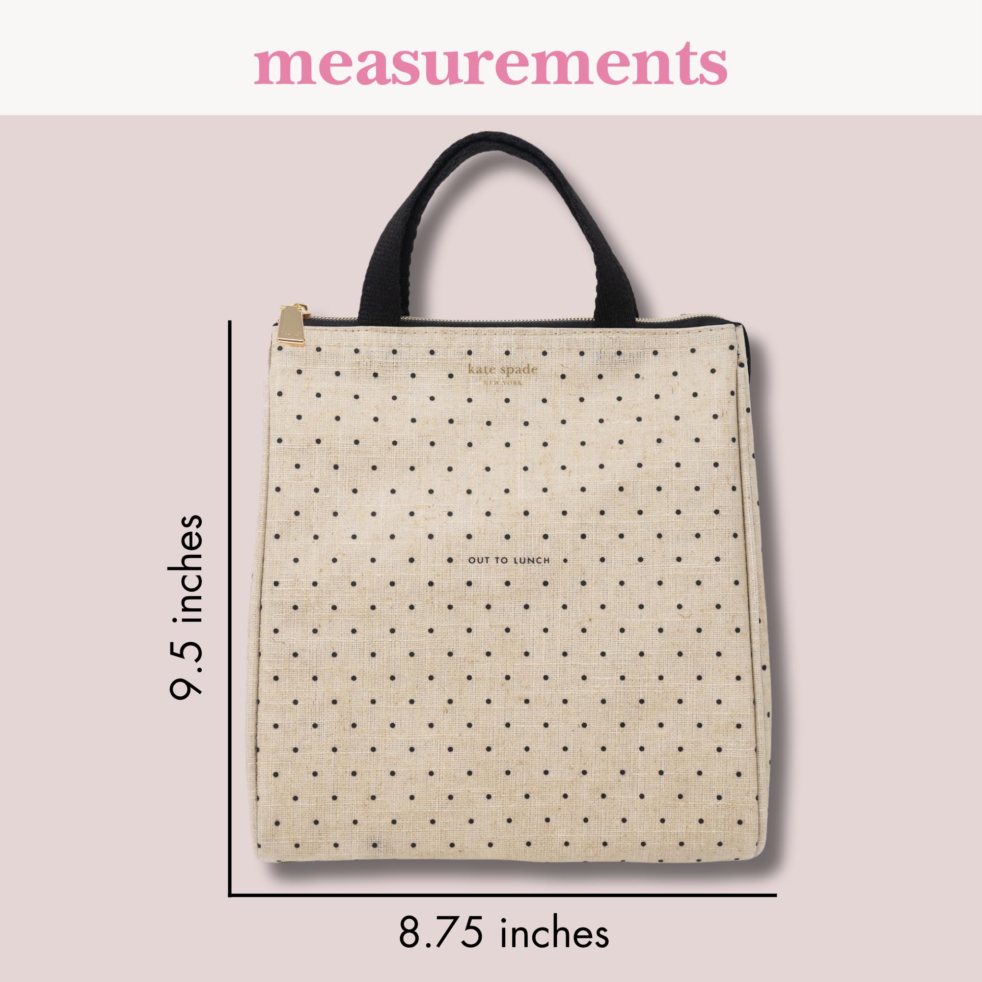 Base estructurada de la bolsa Kate Spade New York que se mantiene en pie con seguridad.