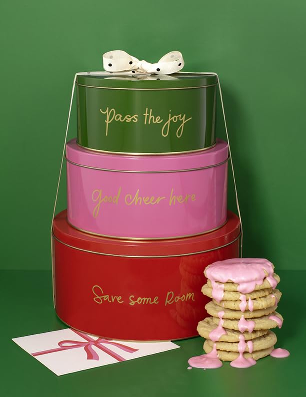 kate spade new york lata grande roja con tapa, adecuada para grandes cantidades de dulces.