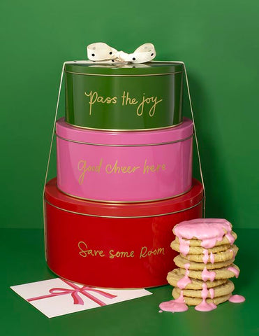 kate spade new york lata grande roja con tapa, adecuada para grandes cantidades de dulces.