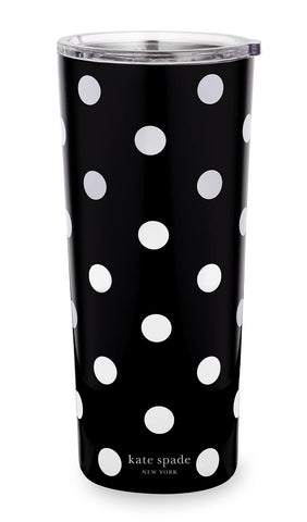 kate spade new york taza inoxidable, diseño punto elegante para uso diario.