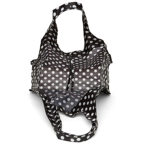 Kate Spade New York tote reutilizable con cierre de lazo seguro.