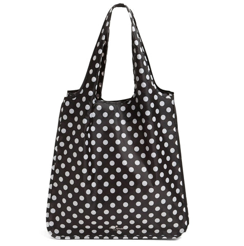 Kate Spade New York tote reutilizable enrollado para almacenamiento compacto.