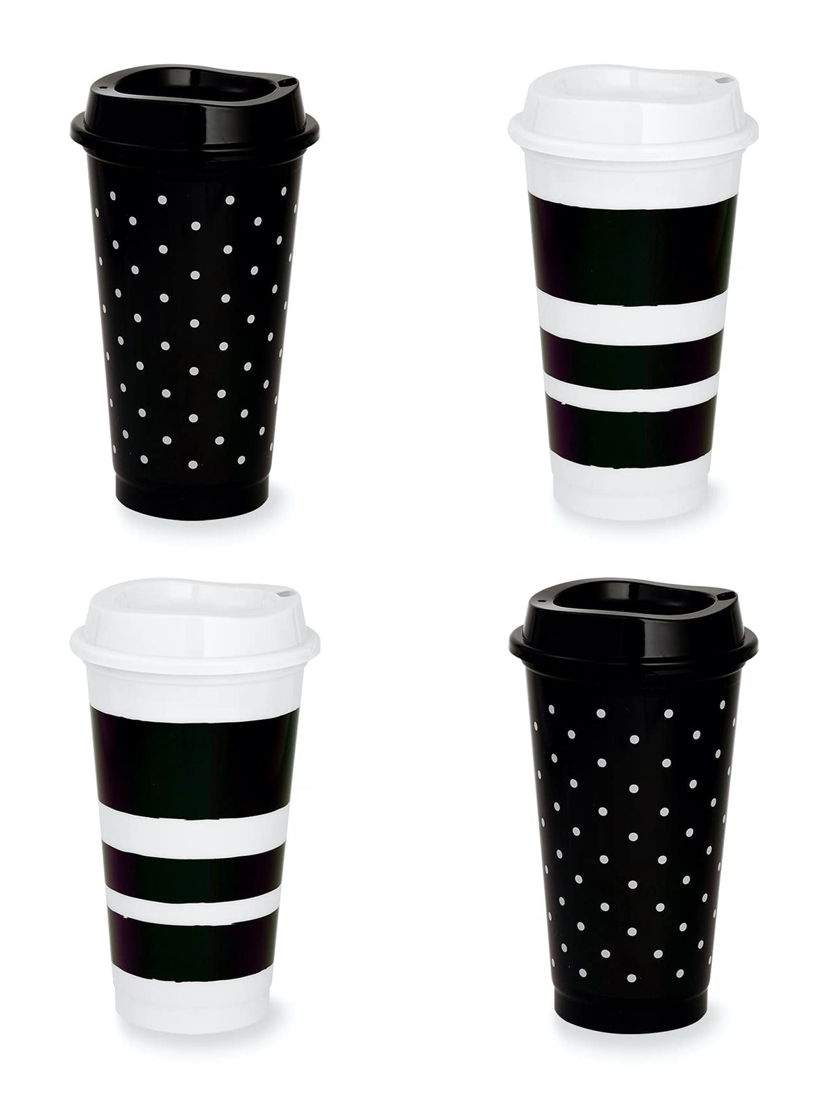 Kate Spade New York tumbler con diseño dots y rayas para uso diario y viaje