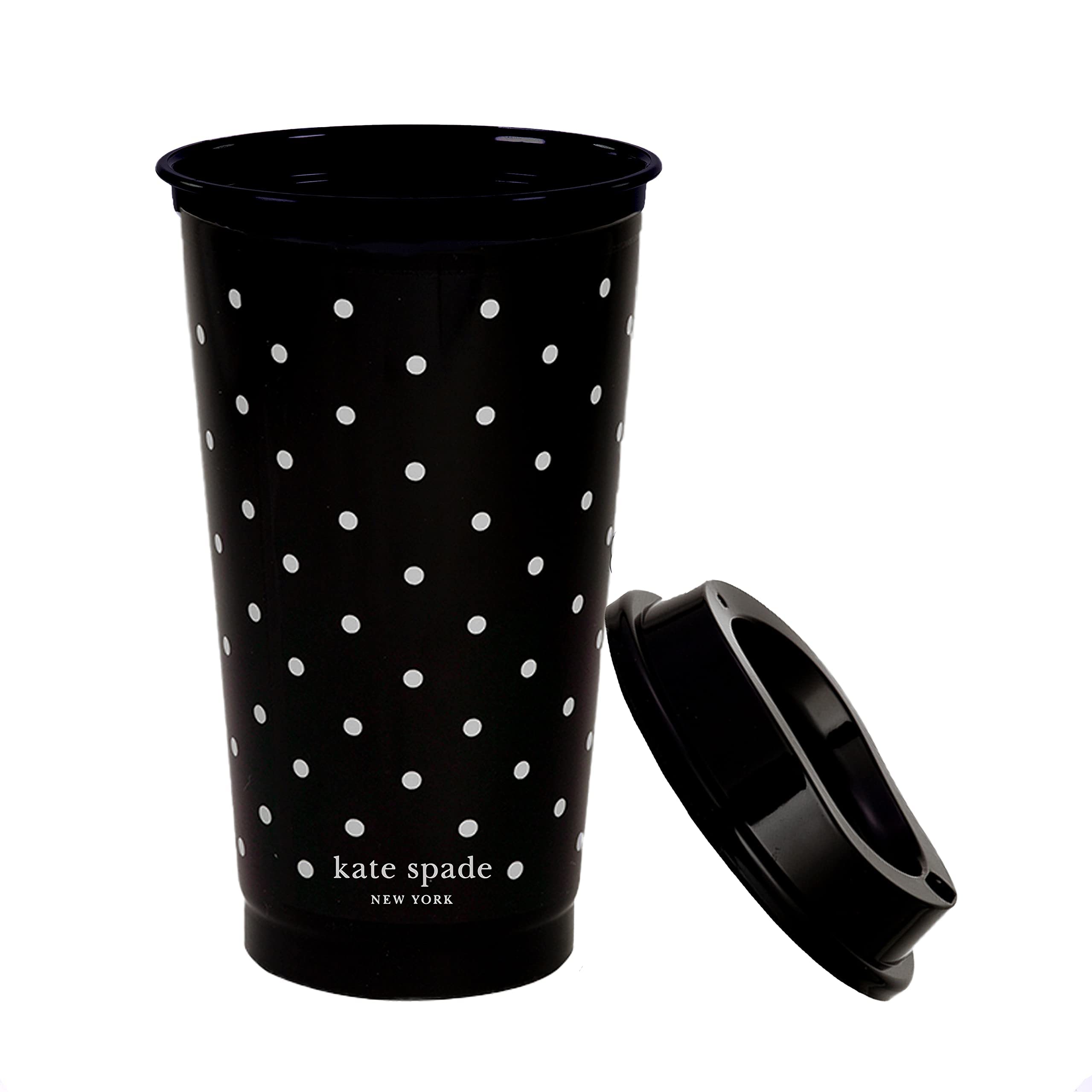 Tapa hermética de tumbler Kate Spade New York, ideal para transporte seguro