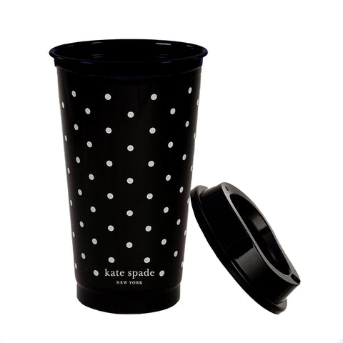 Tapa hermética de tumbler Kate Spade New York, ideal para transporte seguro