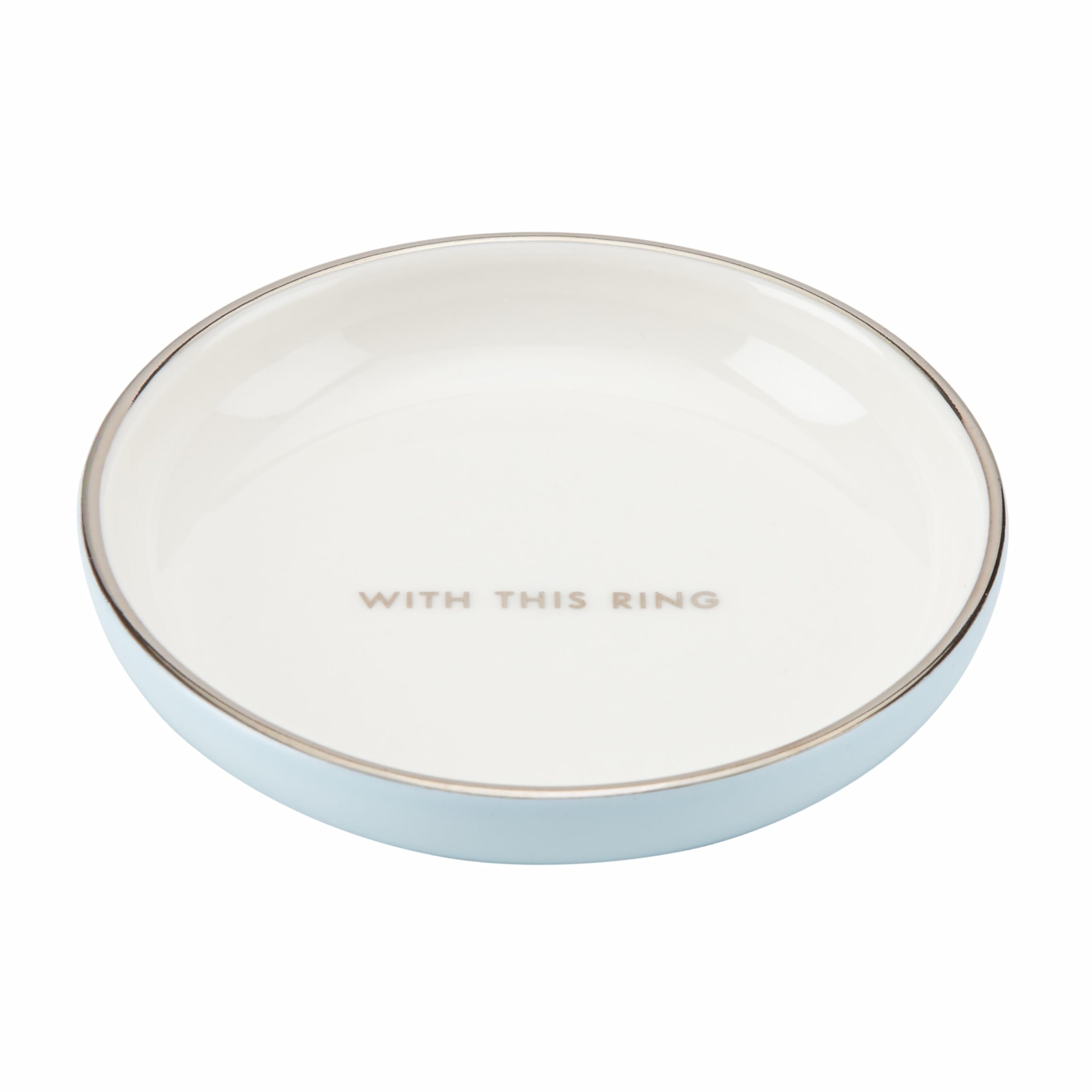 porta-anillos de cerámica dorada de kate spade new york para joyas pequeñas