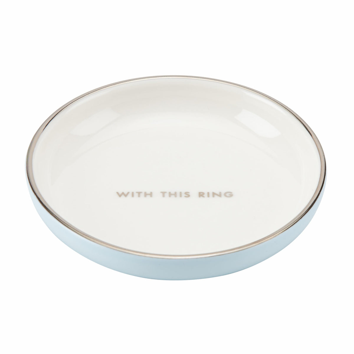 porta-anillos de cerámica dorada de kate spade new york para joyas pequeñas