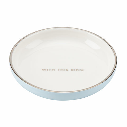 porta-anillos de cerámica dorada de kate spade new york para joyas pequeñas