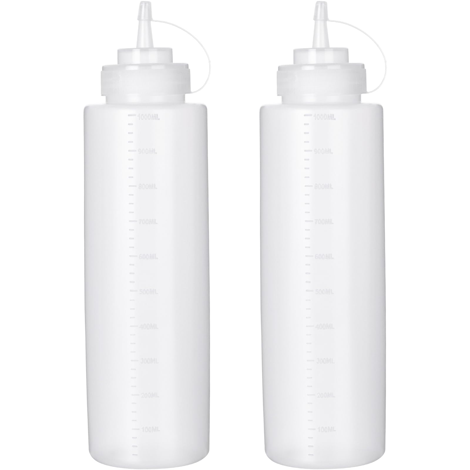 Katfort botellas para salsas 2-pack con tapas seguras.