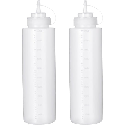 Katfort botellas para salsas 2-pack con tapas seguras.