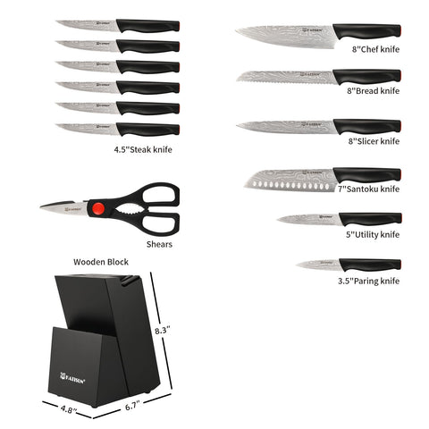 Katisun cuchillo chef 8 pulgadas, filo preciso para cortes