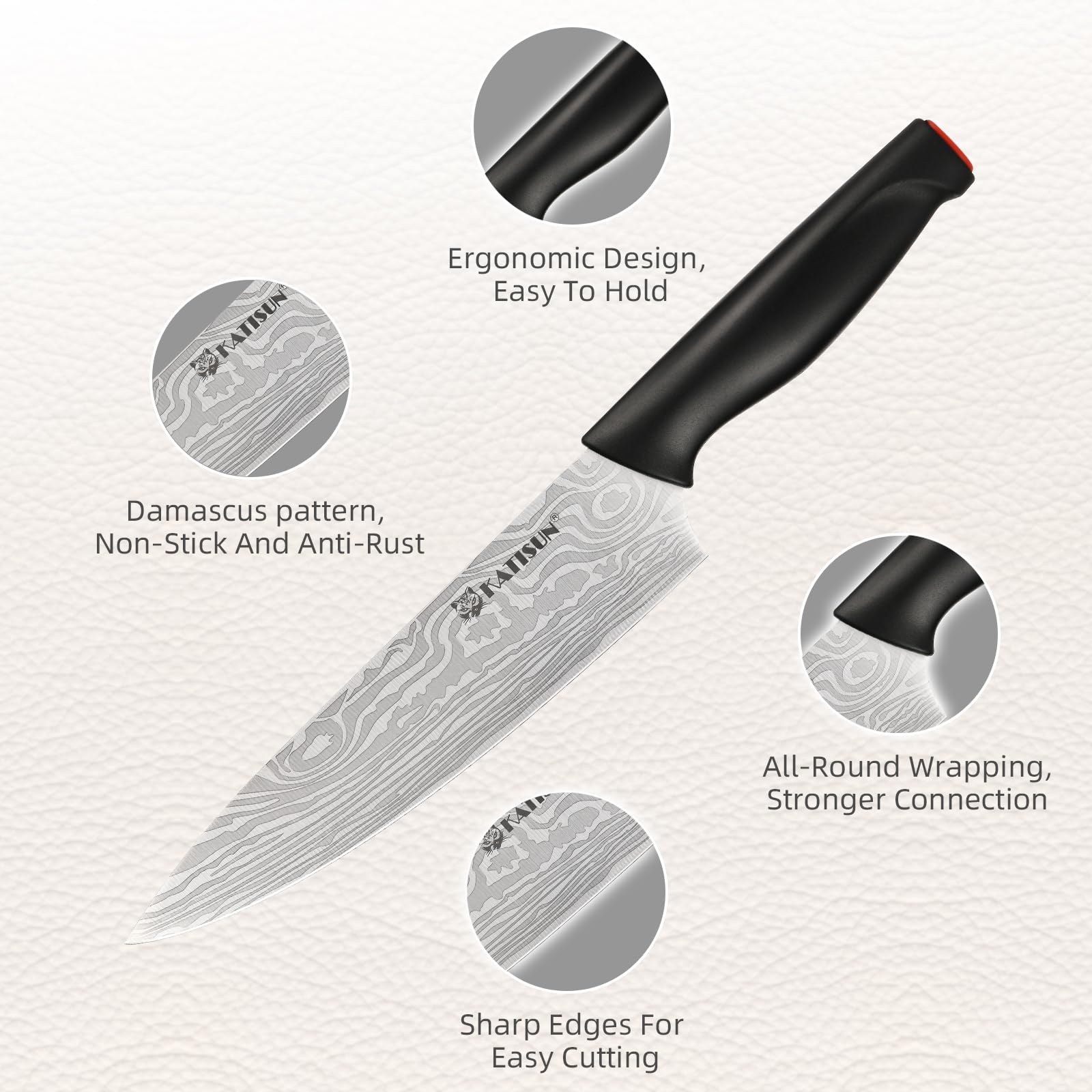 Katisun cuchillo deshuesar 8 pulgadas para despiece limpio