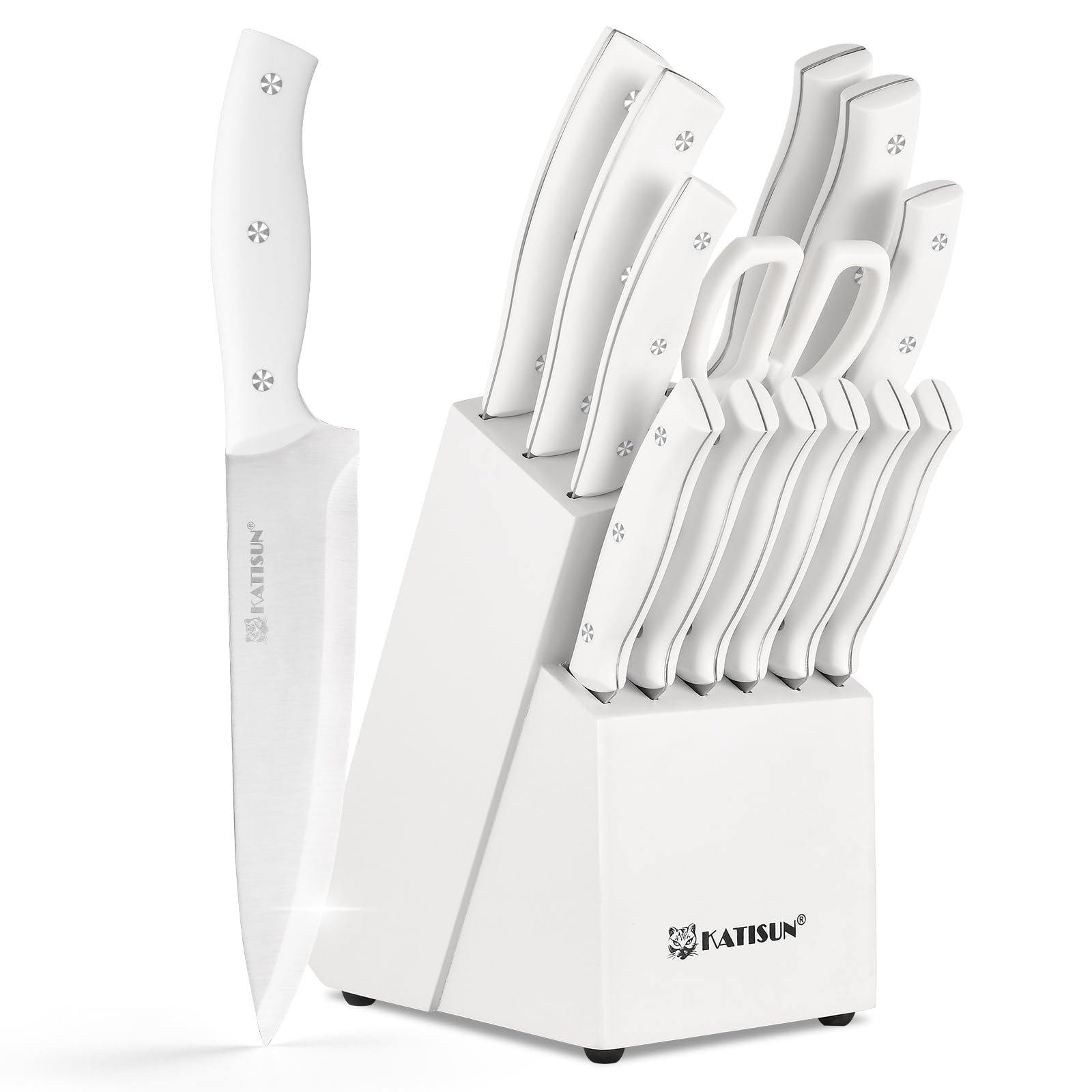 KATISUN juego de 15 cuchillos para una cocina completa y eficiente
