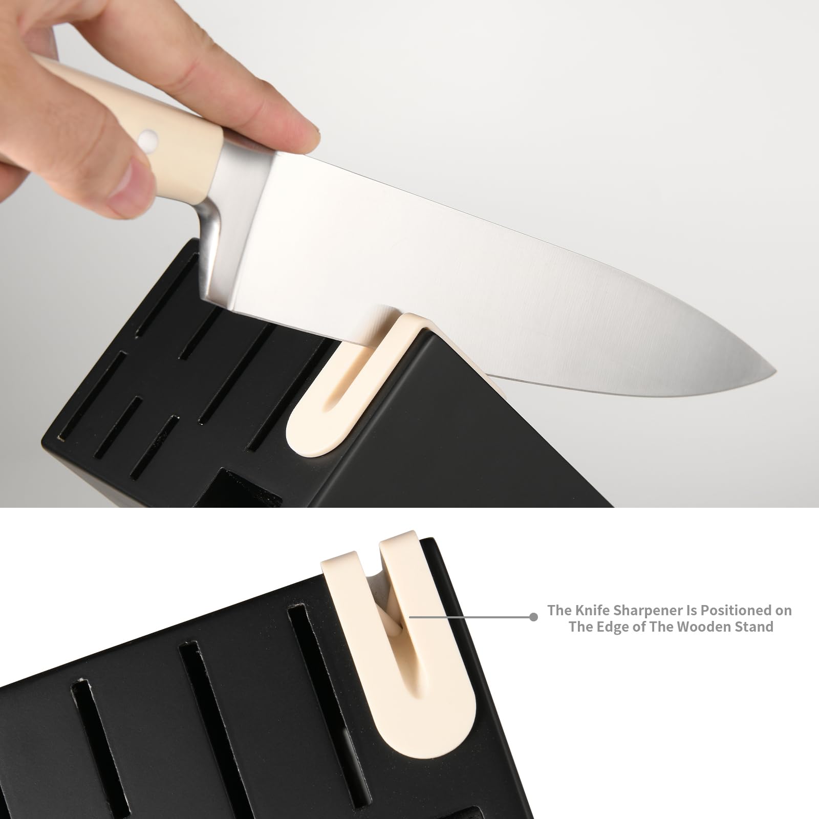 KATISUN cuchillo de chef en uso cortando verduras con precisión