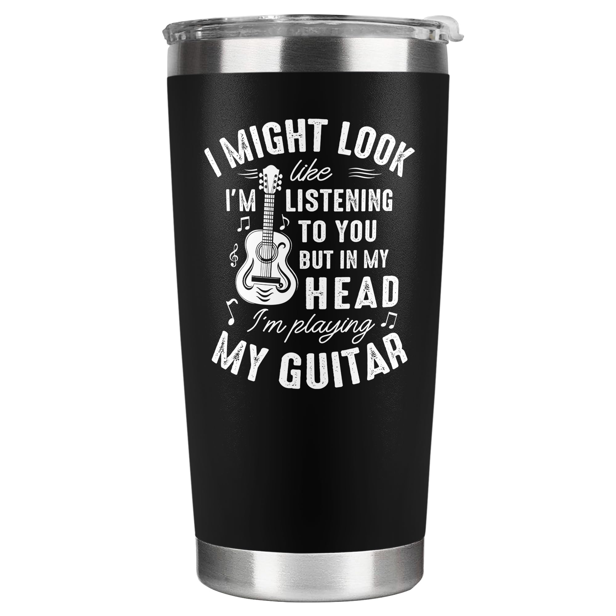 KATLADIZ taza de 20 onzas en acero inoxidable, ideal para regalo de guitarristas.