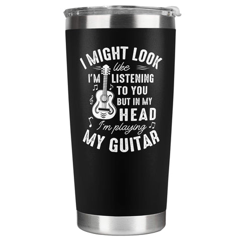 KATLADIZ taza de 20 onzas en acero inoxidable, ideal para regalo de guitarristas.