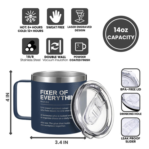 Taza KATLADIZ de 14 oz para regalo entre colegas, perfecto para reforzar buenas relaciones