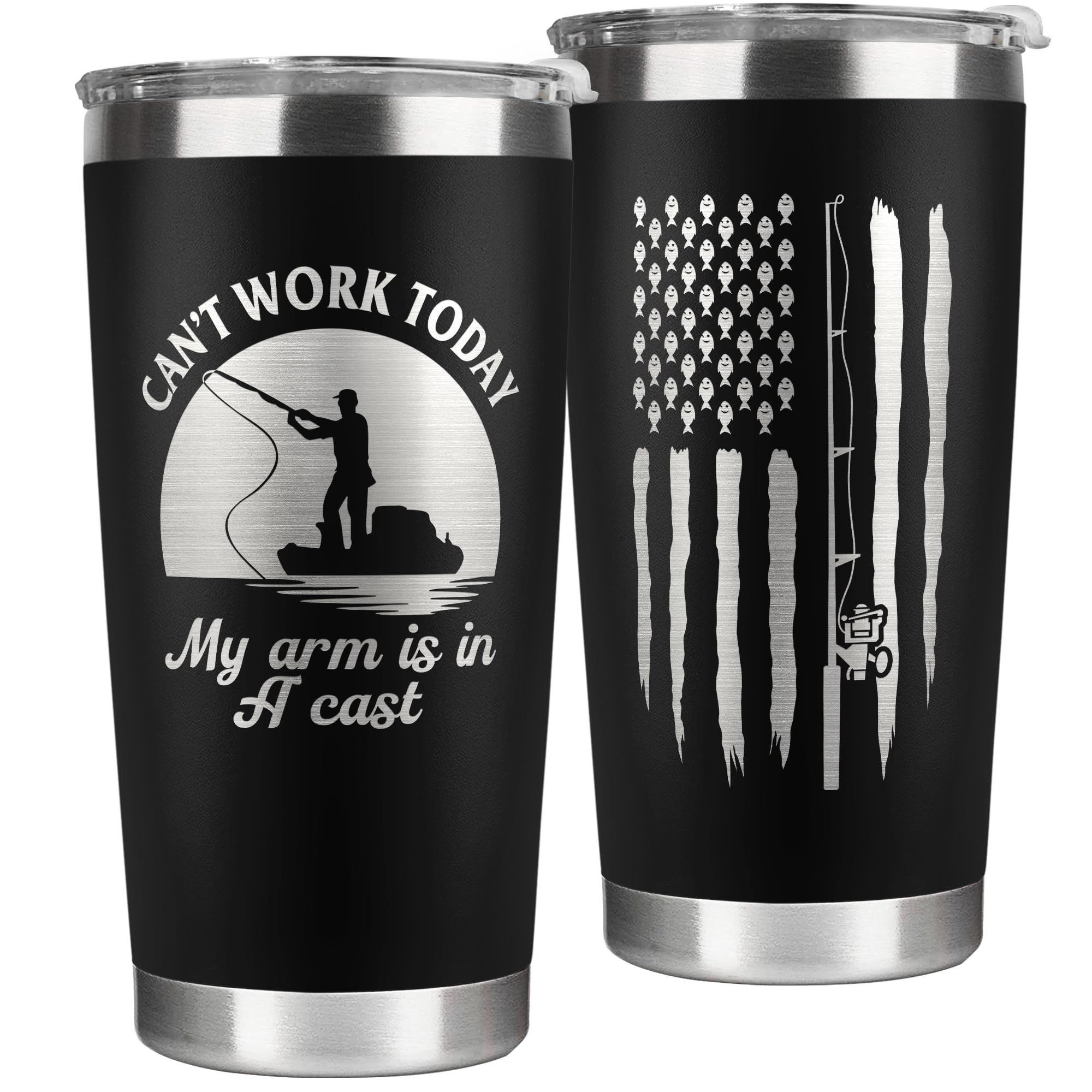 Katladiz taza de pesca 20 oz en acero inoxidable, ideal para café caliente