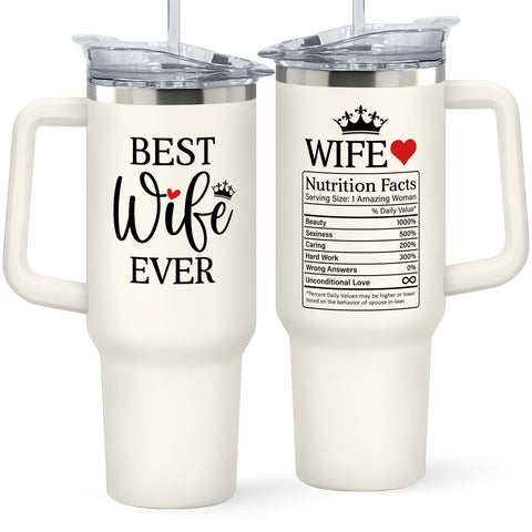 Vaso térmico KATLADIZ 40 onzas, vista frontal, doble cara para regalo romántico.