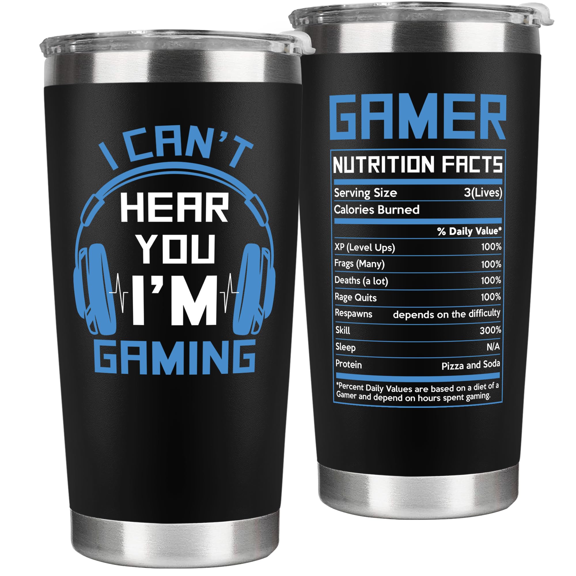 Vaso térmico KATLADIZ, vista frontal, mantiene bebidas a temperatura ideal para largas sesiones.