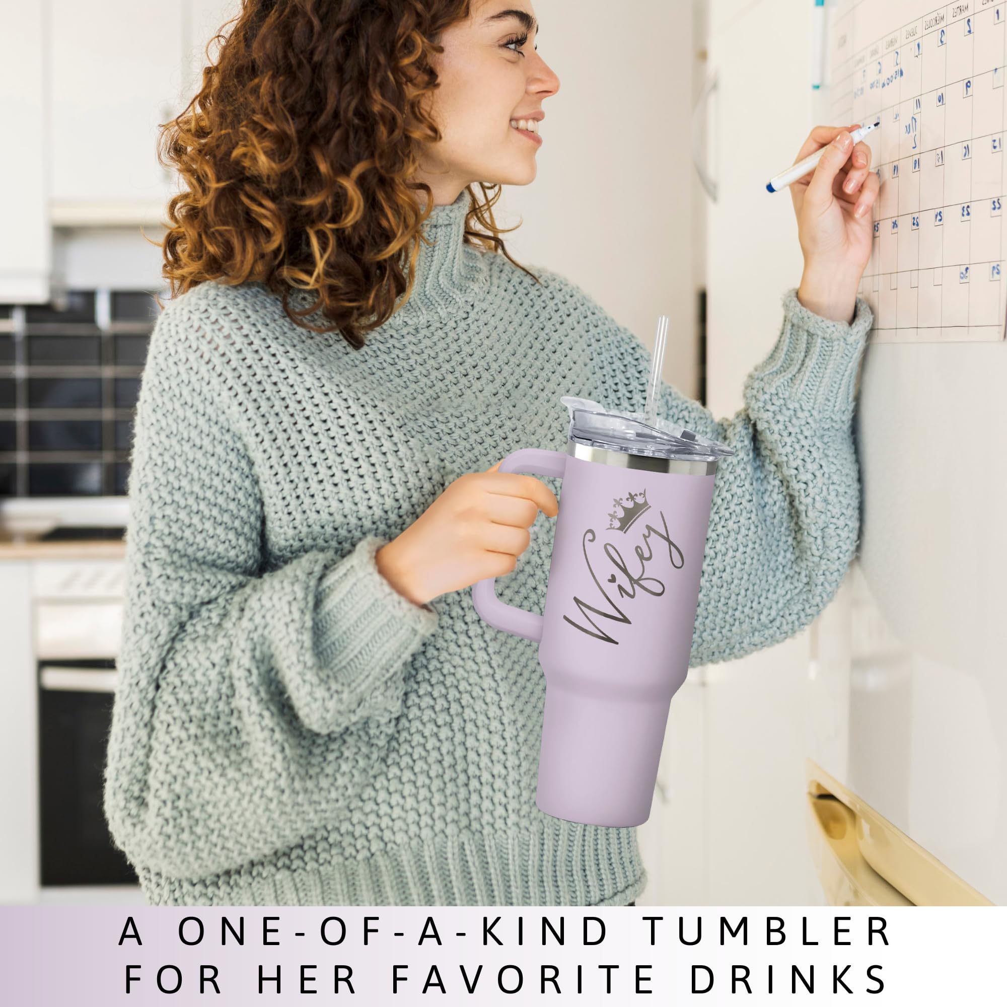 Vaso KATLADIZ morado con doble pared para conservar temperatura