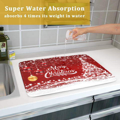 Kawani estera decorativa navidad en rojo que funciona como protector de superficie