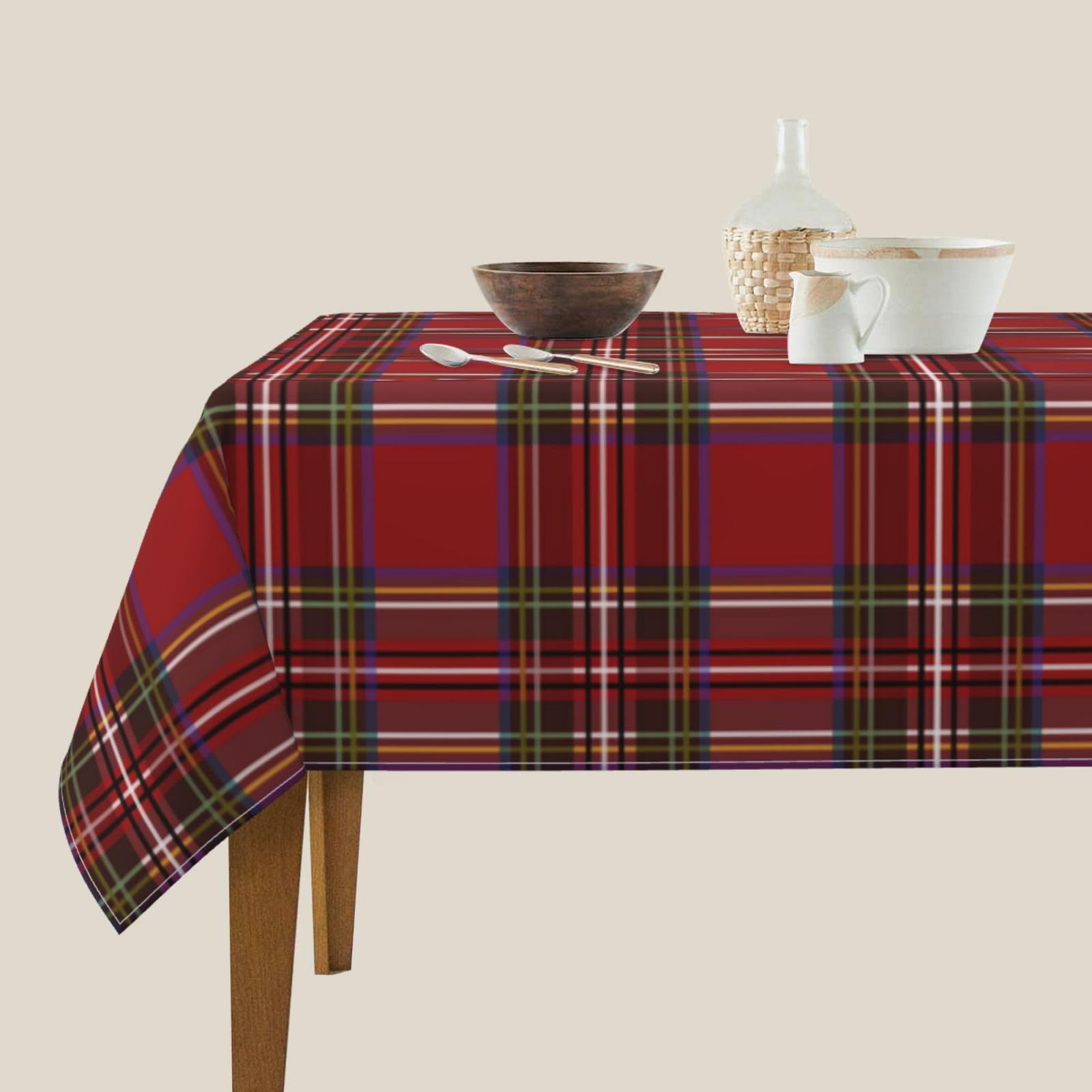Mantel Kawani sobre mesa para cena familiar y acogedora