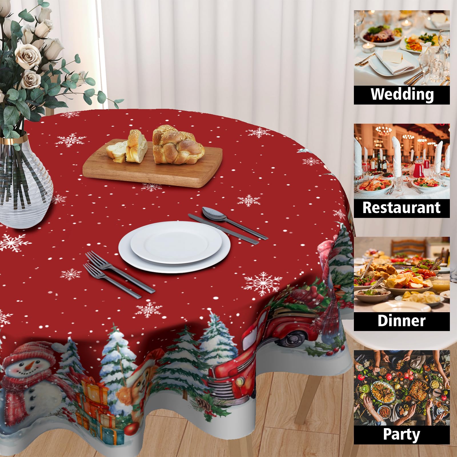 Mantel Kawani camión navideño, añade color y temática a tus comidas.