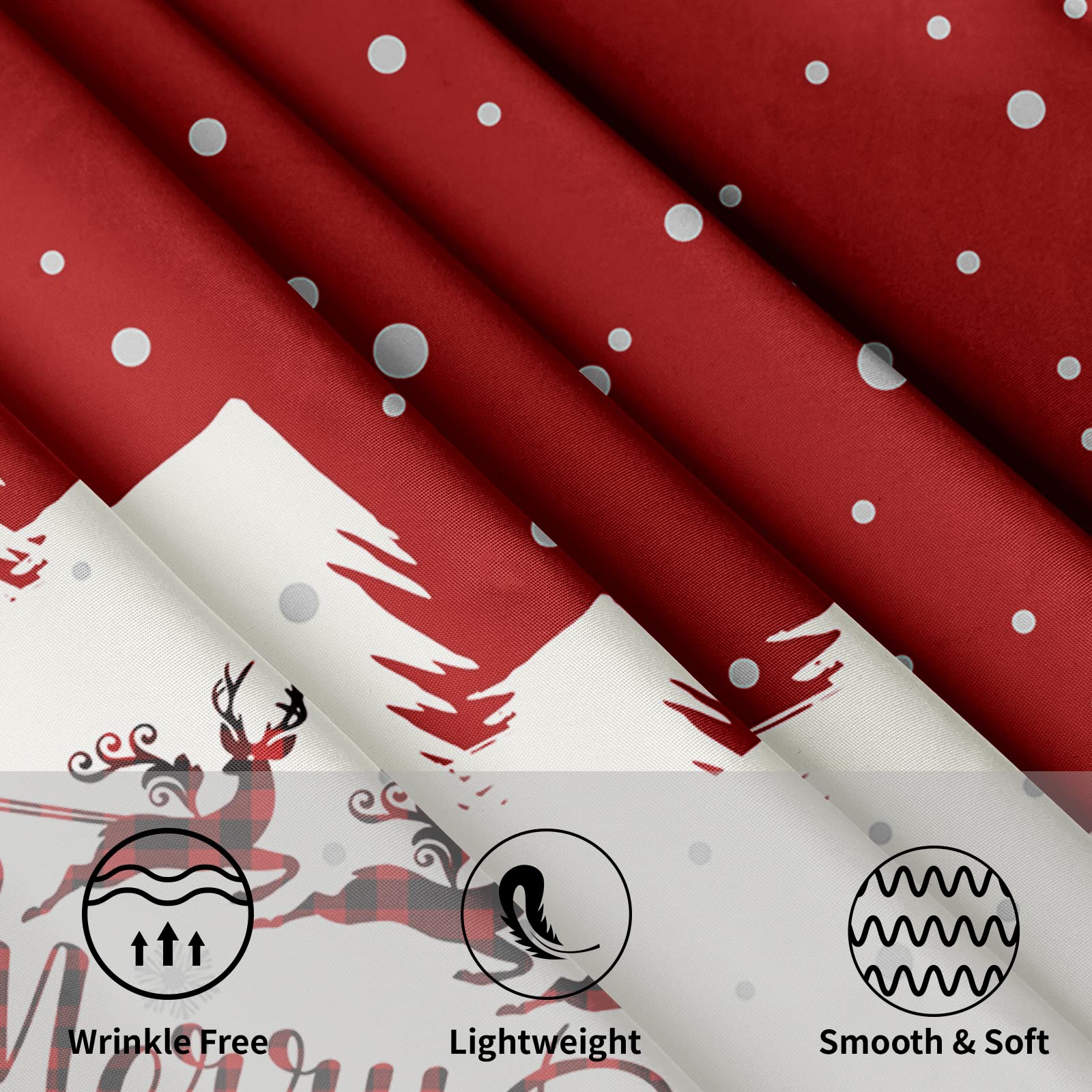 Mantel Kawani navidad diseño invernal con elementos festivos para centro de mesa.