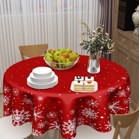 Kawani mantel navidad redondo 60p tela antiarrugas para uso diario.