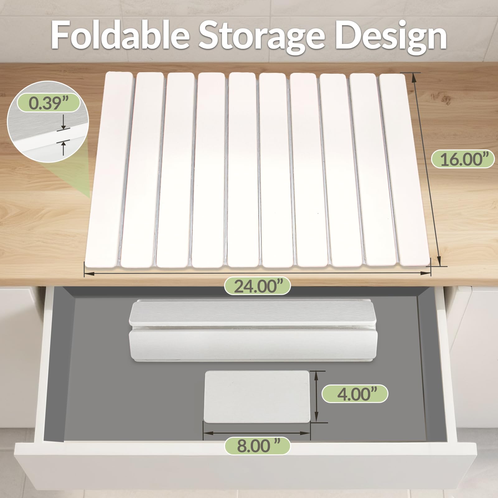 KAWRYDI tapete plegable y compacto para almacenamiento