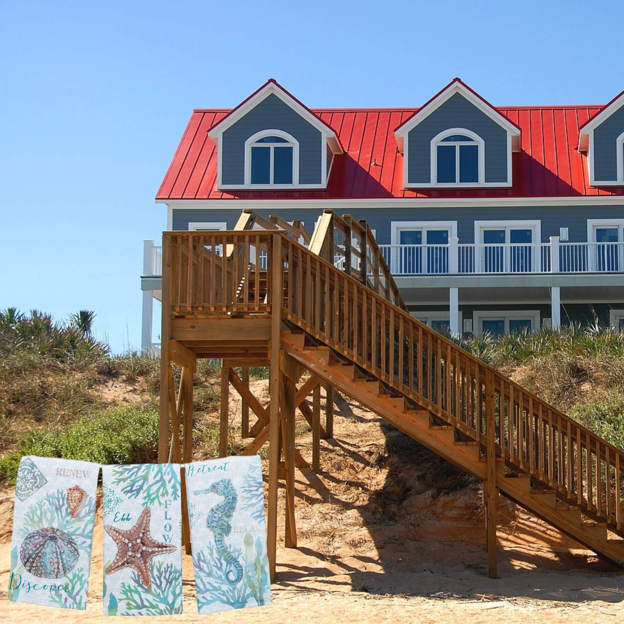 Kay Dee Beachcomber: toalla 16x26, tamaño práctico para manos y rostro.