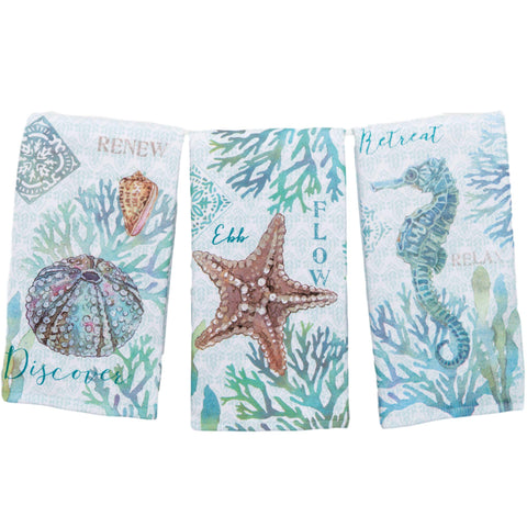 Kay Dee Beachcomber: toalla con caballito de mar, suave y absorbente para la cocina.