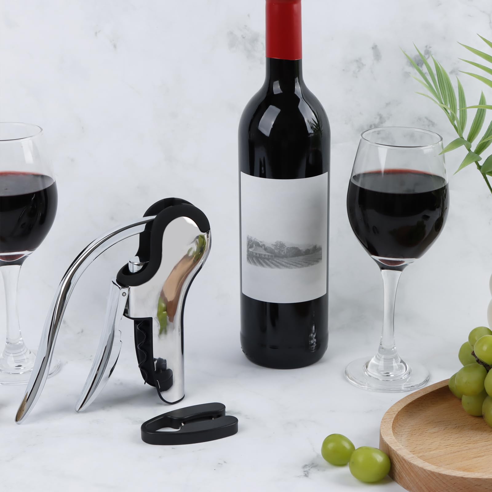 Kaycrown abridor de vino en acero inoxidable 18-8 para uso duradero.