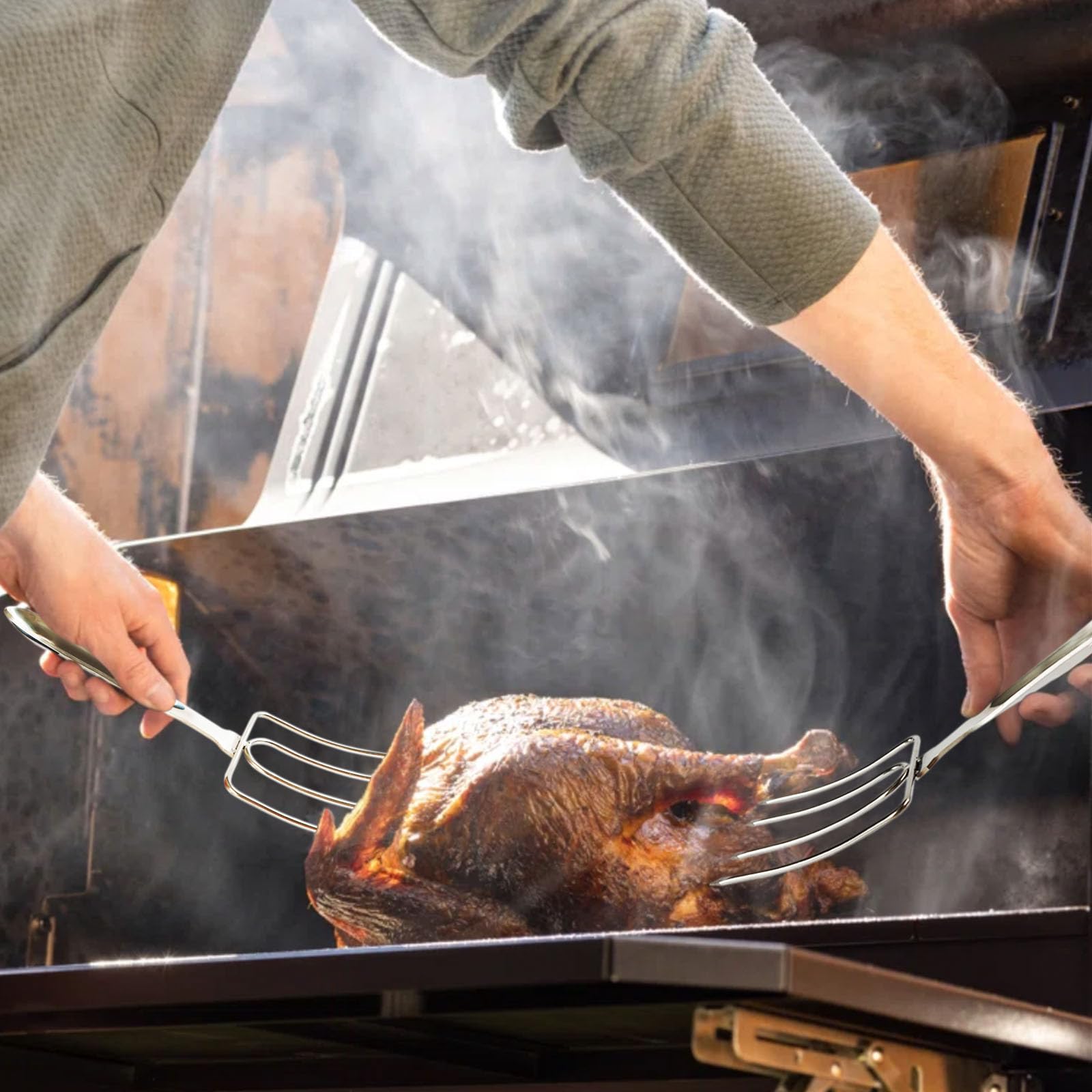 KayCrown mango ergonómico para un agarre cómodo al manipular carne