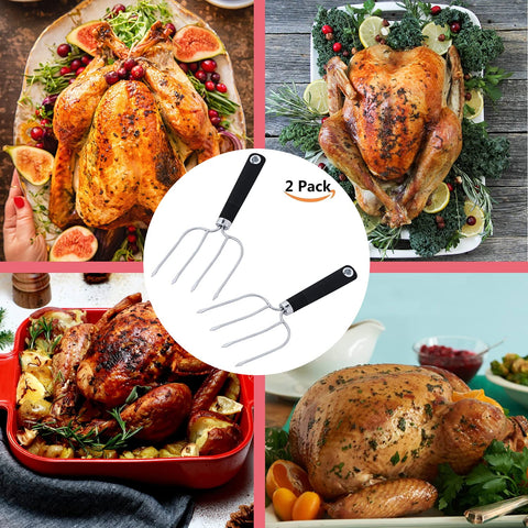 Tenedor-pavo Kaycrown con puntas afiladas para levantado preciso.