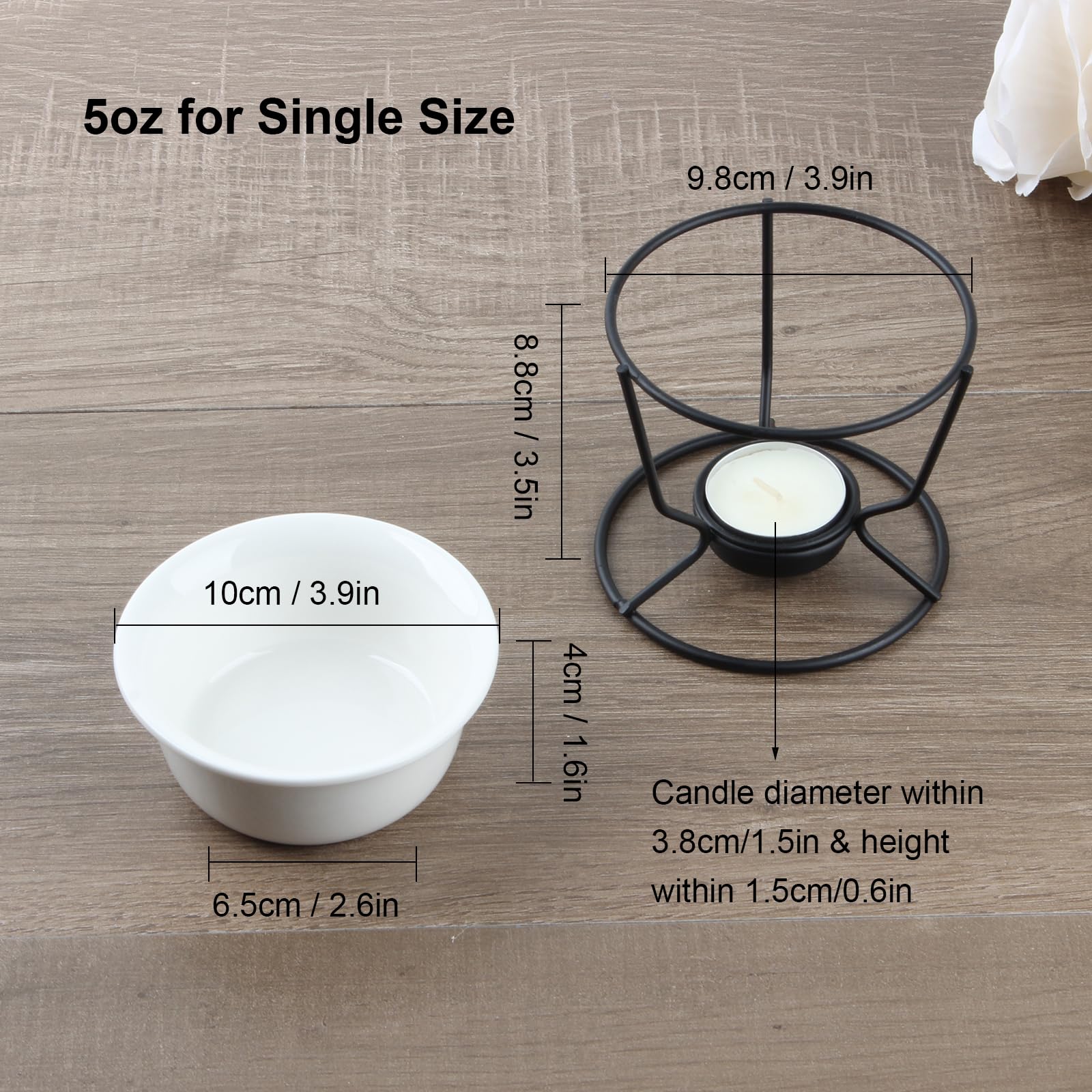 KCGANI dimensiones 10x10x9-3 cm, tamaño compacto para la mesa.