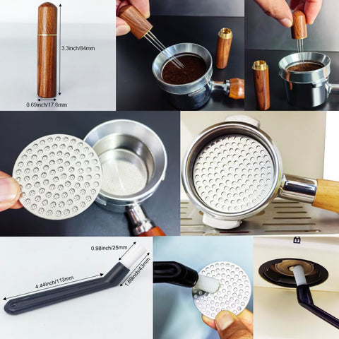 KCJLHGT conjunto de accesorios para espresso, mejora el flujo y la higiene.