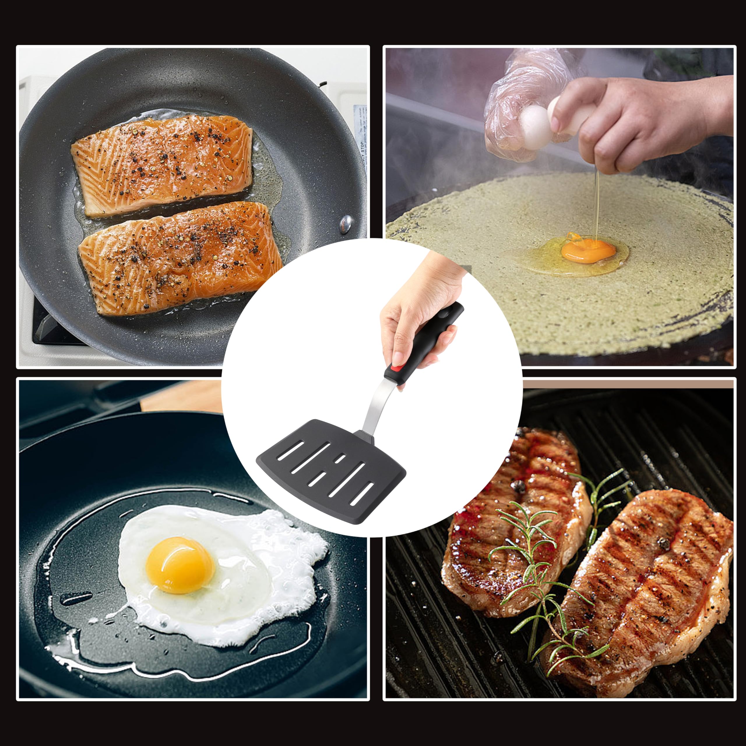 Espátula para huevos y pescados KCKHFA protege sartenes antiadherentes