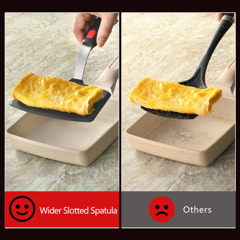 Espátula para wok KCKHFA con borde flexible para voltear rápido