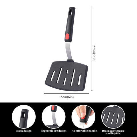 Volteador de silicona KCKHFA con mango ergonómico para un agarre estable