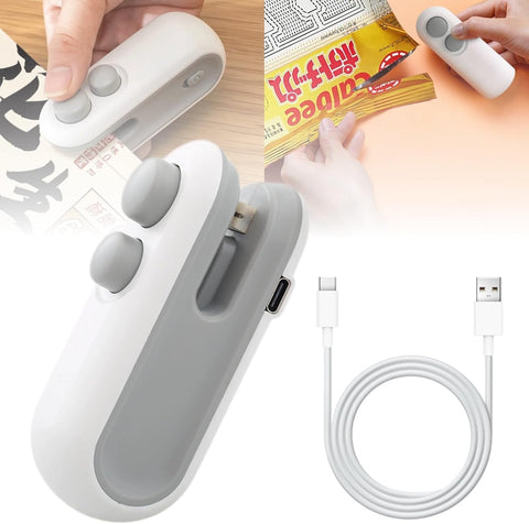 Kcyuowq mini sellador-bolsa corte: sellado rápido para snacks en casa