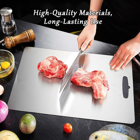 KDIRST tabla de corte titanio, ideal para frutas y verduras, superficie no porosa facilita limpieza.