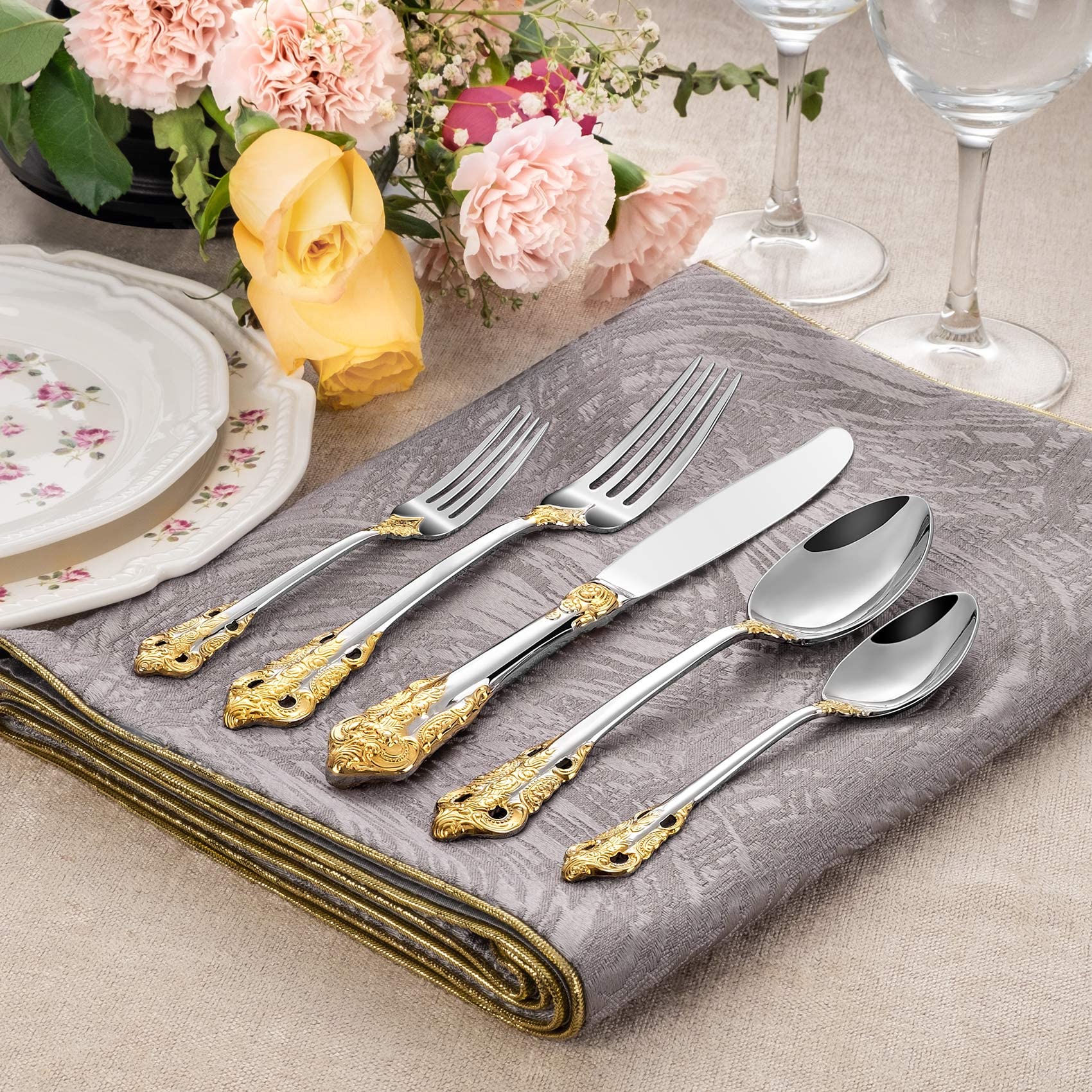 KEAWELL regalo para bodas, juego de cubiertos premium