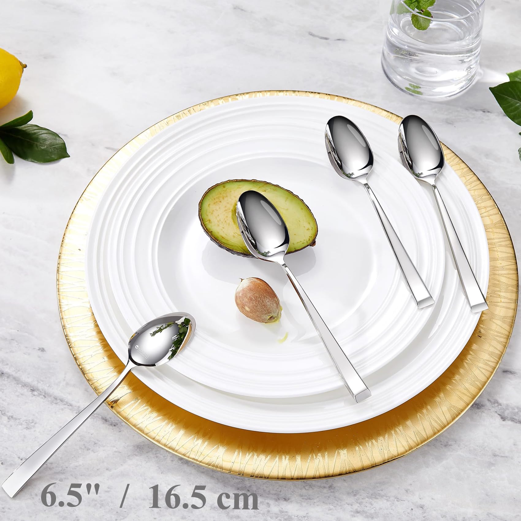 KEAWELL Imperial cucharas con diseño ergonómico para agarre cómodo durante comidas largas